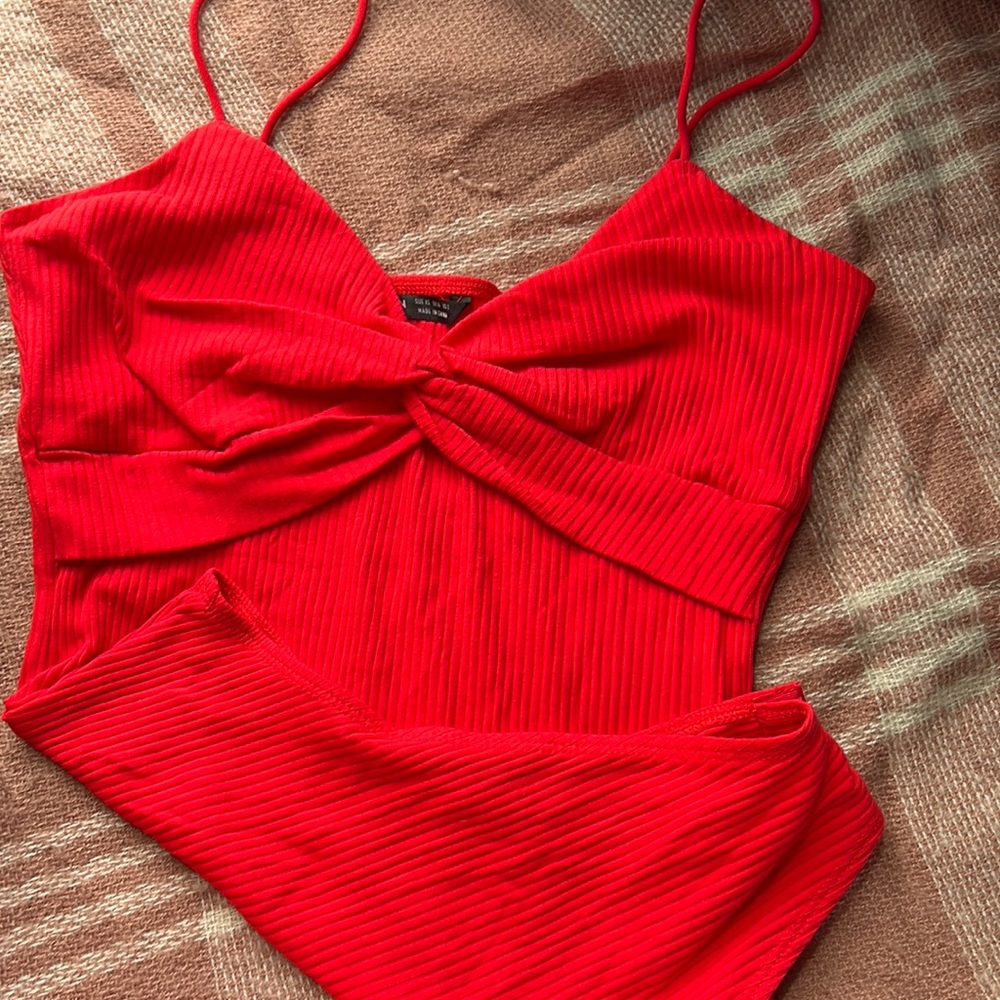 RED BODYSUIT
